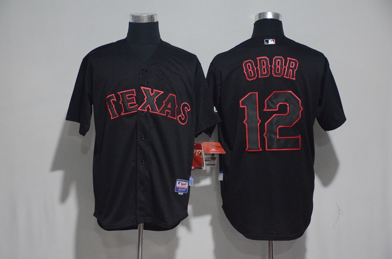 2017 MLB Texas Rangers #12 Odor Black Classic Jerseys->st.louis cardinals->MLB Jersey